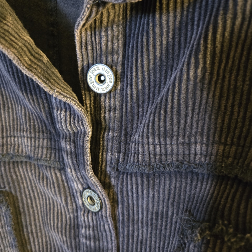Umgee Stone Wash Blackish Purple Corduroy Jacket - Picture 3 of 7